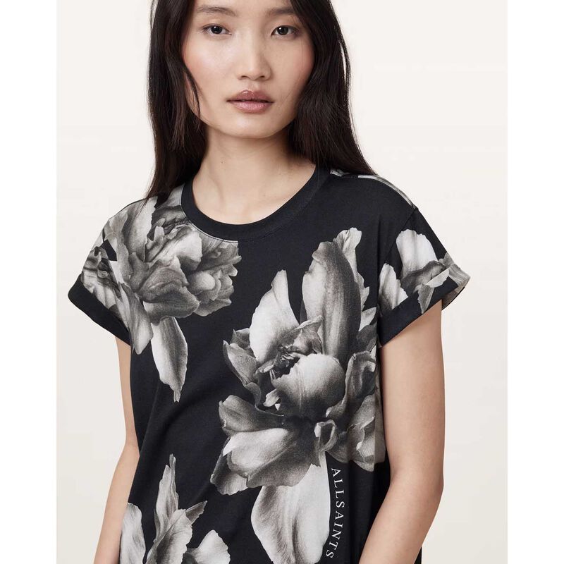 AllSaints Anna Floral Print Short Sleeve T-Shirt image number 2